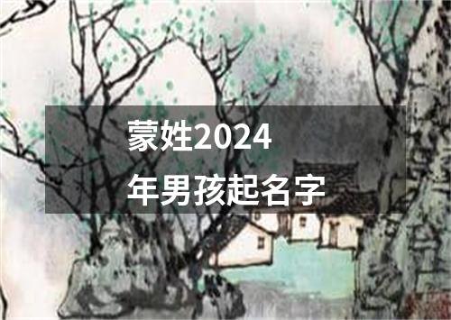 蒙姓2024年男孩起名字