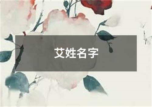 艾姓名字