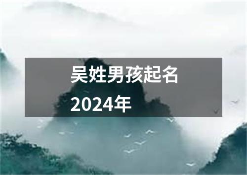 吴姓男孩起名2024年