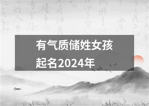 有气质储姓女孩起名2024年