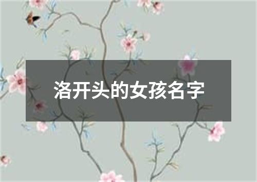 洛开头的女孩名字