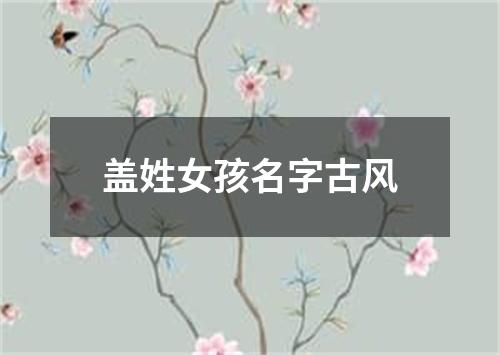 盖姓女孩名字古风