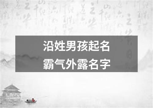 沿姓男孩起名霸气外露名字