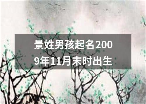 景姓男孩起名2009年11月末时出生