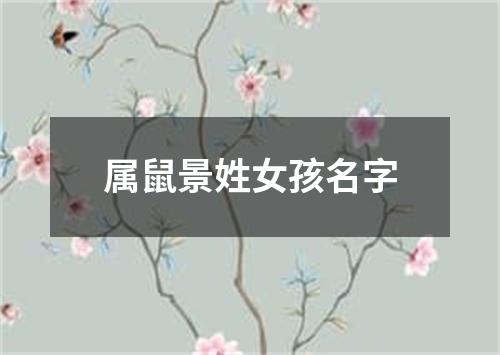 属鼠景姓女孩名字