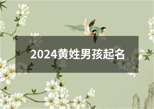 2024黄姓男孩起名