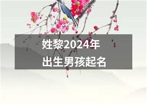 姓黎2024年出生男孩起名