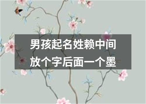 男孩起名姓赖中间放个字后面一个墨