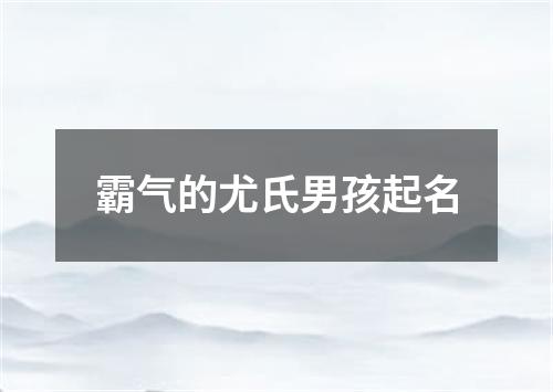 霸气的尤氏男孩起名