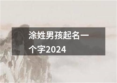 涂姓男孩起名一个字2024