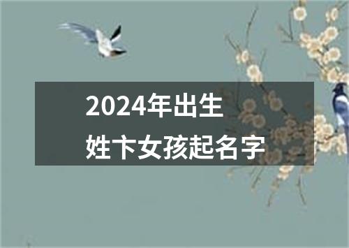 2024年出生姓卞女孩起名字