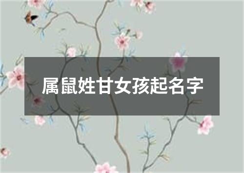 属鼠姓甘女孩起名字