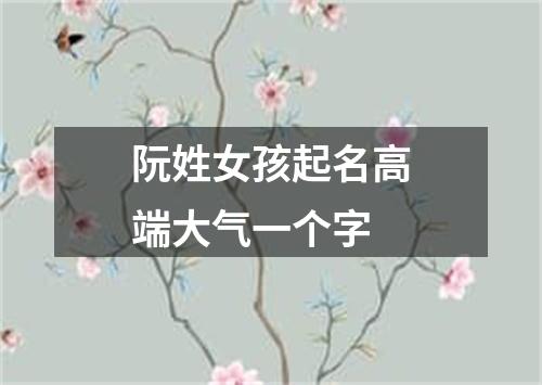 阮姓女孩起名高端大气一个字