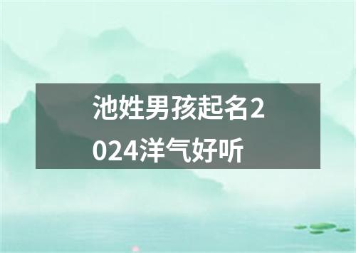 池姓男孩起名2024洋气好听