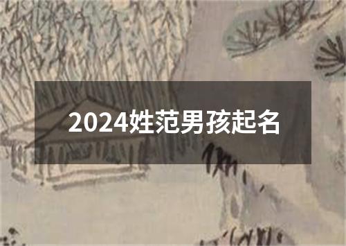 2024姓范男孩起名