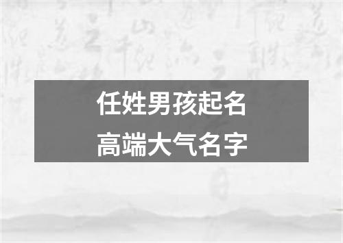 任姓男孩起名高端大气名字