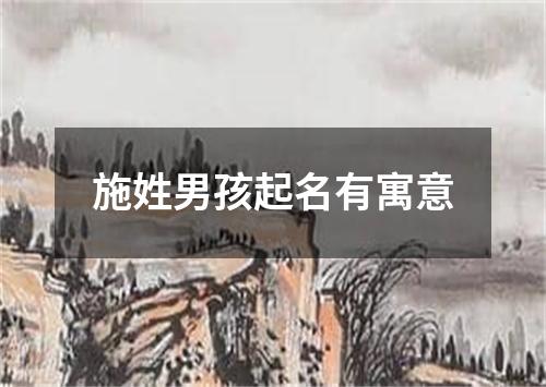 施姓男孩起名有寓意