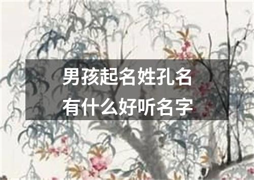 男孩起名姓孔名有什么好听名字