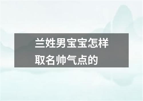 兰姓男宝宝怎样取名帅气点的