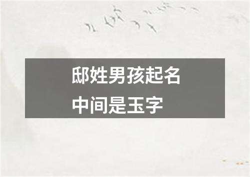 邸姓男孩起名中间是玉字