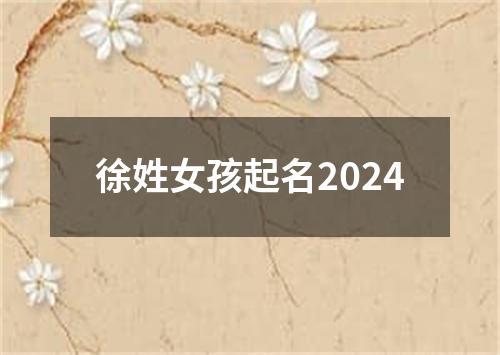 徐姓女孩起名2024