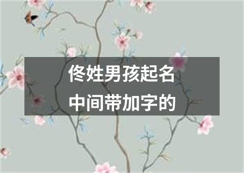 佟姓男孩起名中间带加字的