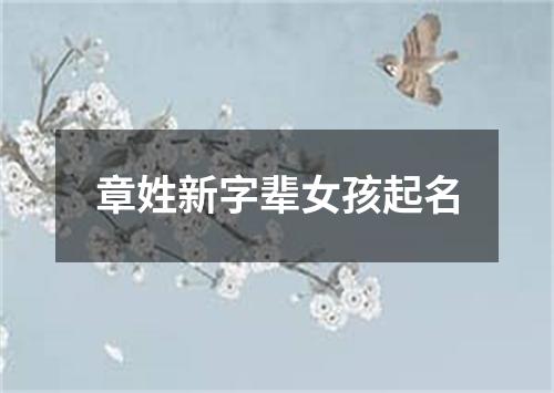 章姓新字辈女孩起名