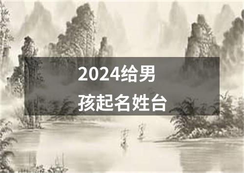 2024给男孩起名姓台