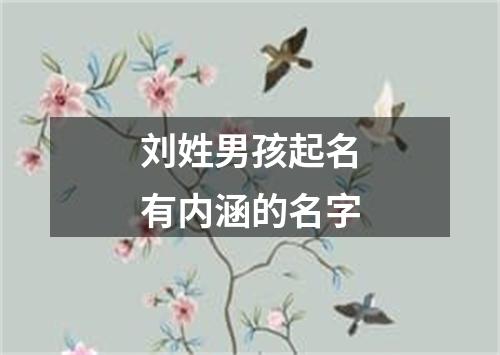 刘姓男孩起名有内涵的名字