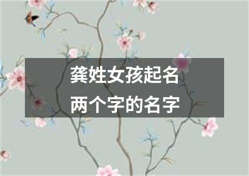 龚姓女孩起名两个字的名字