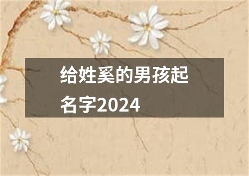 给姓奚的男孩起名字2024