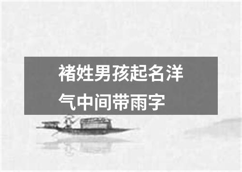 褚姓男孩起名洋气中间带雨字