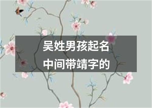 吴姓男孩起名中间带靖字的