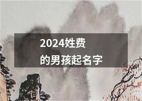 2024姓费的男孩起名字