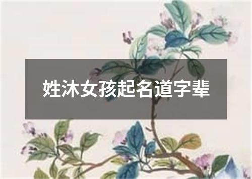 姓沐女孩起名道字辈