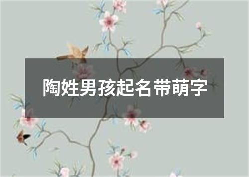 陶姓男孩起名带萌字