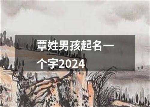 覃姓男孩起名一个字2024