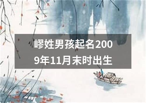 嵺姓男孩起名2009年11月末时出生