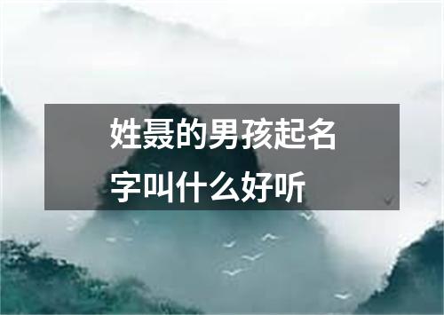 姓聂的男孩起名字叫什么好听