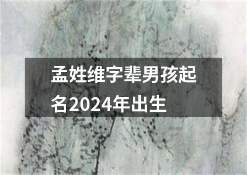 孟姓维字辈男孩起名2024年出生