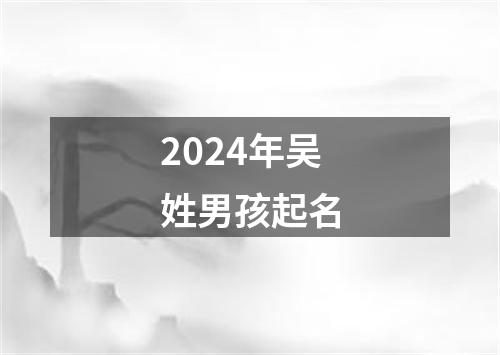 2024年吴姓男孩起名