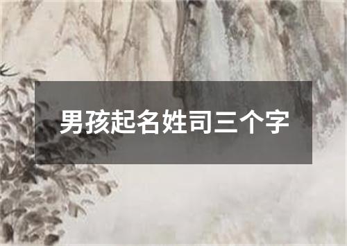 男孩起名姓司三个字