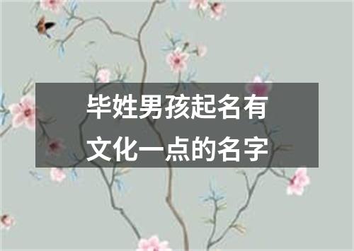 毕姓男孩起名有文化一点的名字