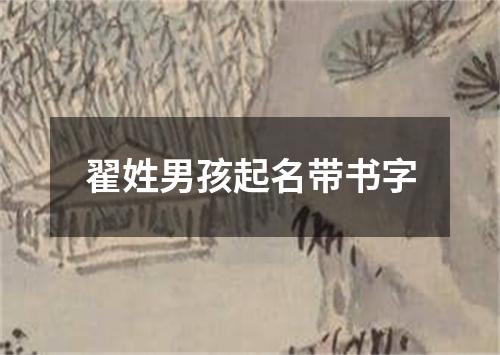 翟姓男孩起名带书字