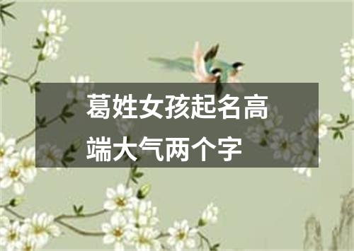 葛姓女孩起名高端大气两个字