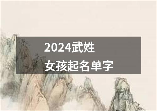 2024武姓女孩起名单字