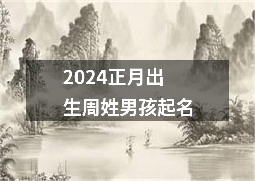 2024正月出生周姓男孩起名