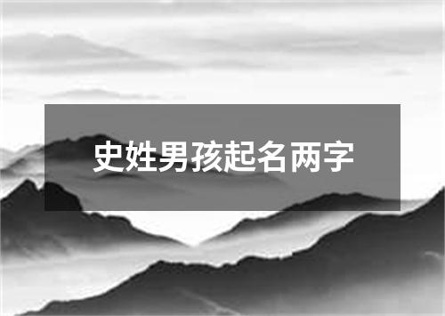 史姓男孩起名两字