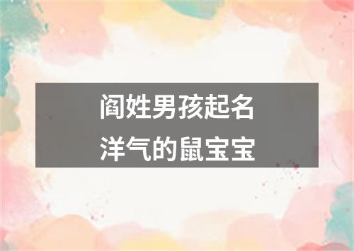 阎姓男孩起名洋气的鼠宝宝