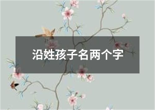 沿姓孩子名两个字